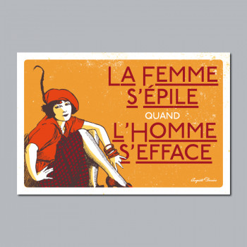 Carte Postale LA FEMME S'ÉPILE