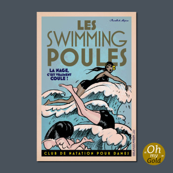 Carte Postale SWIMMING POULES